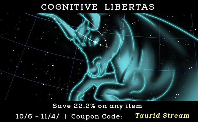 October – Cognitive Liberty Sale – Save 22.2% On Your Entire Order!  Extended to 11/4/15!!