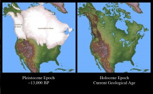 pleistocene ice sheets, holocene, glaciers, cordilleran,