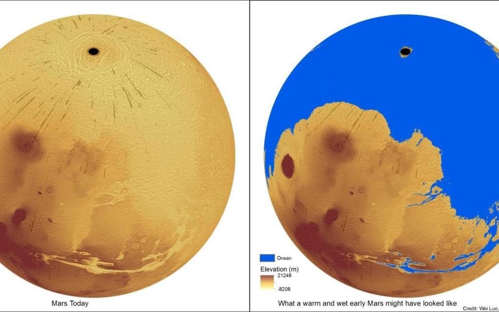 Mars used to look like earth with oceans, rivers and rainfall, study finds